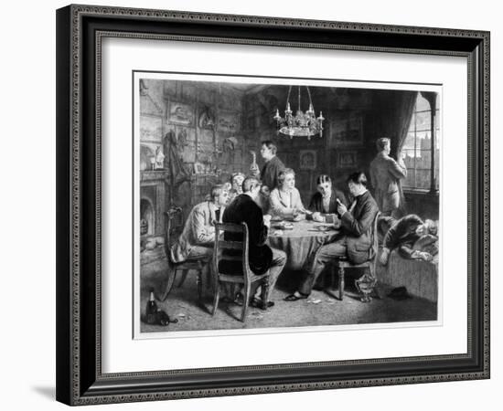 The Road to Ruin: College, Engraved by Leopold Flameng (1831-1911) Pub. by the Art Union of London-William Powell Frith-Framed Giclee Print