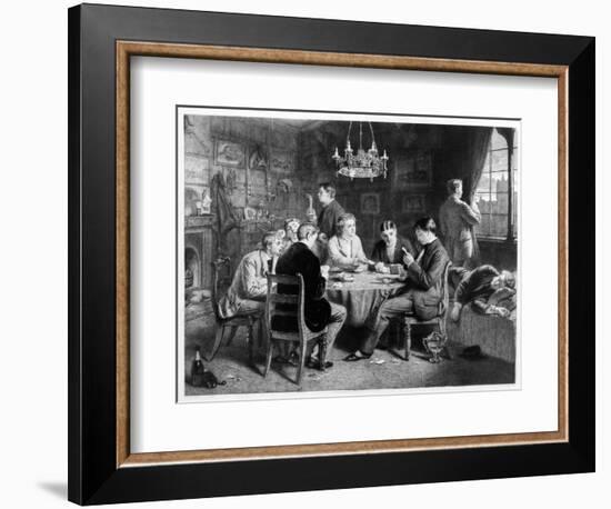 The Road to Ruin: College, Engraved by Leopold Flameng (1831-1911) Pub. by the Art Union of London-William Powell Frith-Framed Premium Giclee Print