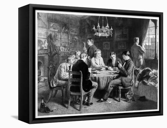 The Road to Ruin: College, Engraved by Leopold Flameng (1831-1911) Pub. by the Art Union of London-William Powell Frith-Framed Premier Image Canvas