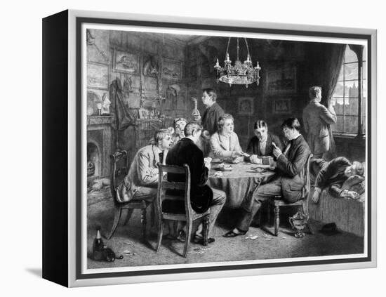 The Road to Ruin: College, Engraved by Leopold Flameng (1831-1911) Pub. by the Art Union of London-William Powell Frith-Framed Premier Image Canvas