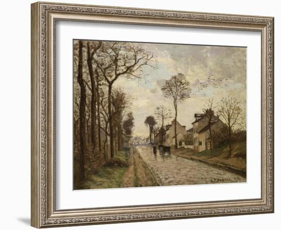 The Road to Saint-Cyr at Louveciennes, 1870-Camille Pissarro-Framed Giclee Print