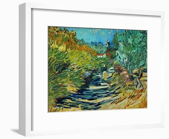 The Road to Saint-Remy, c.1890-Vincent van Gogh-Framed Giclee Print