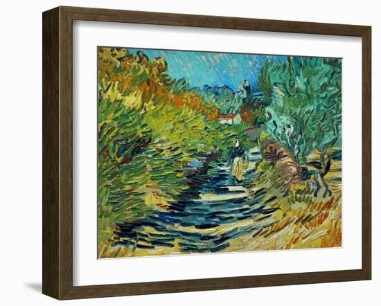 The Road to Saint-Remy, c.1890-Vincent van Gogh-Framed Giclee Print