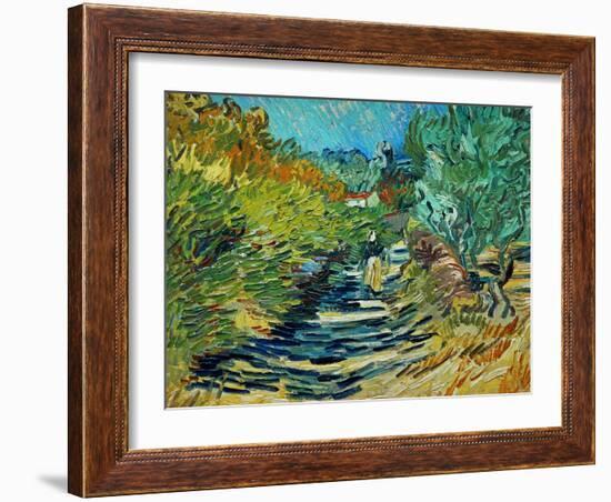 The Road to Saint-Remy, c.1890-Vincent van Gogh-Framed Giclee Print