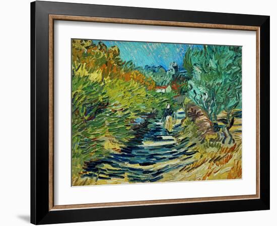 The Road to Saint-Remy, c.1890-Vincent van Gogh-Framed Giclee Print