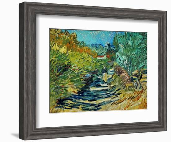 The Road to Saint-Remy, c.1890-Vincent van Gogh-Framed Giclee Print