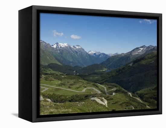 The Road to Splugen Pass, Canton Graubunden, Swiss Alps, Switzerland, Europe-Angelo Cavalli-Framed Premier Image Canvas