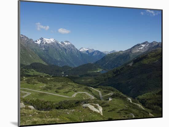 The Road to Splugen Pass, Canton Graubunden, Swiss Alps, Switzerland, Europe-Angelo Cavalli-Mounted Photographic Print