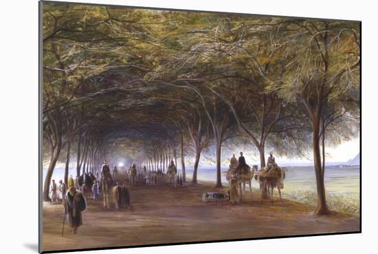 The Road to the Pyramids at Giza, C1873-Edward Lear-Mounted Giclee Print