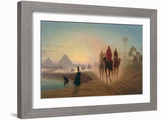 The Road to the Pyramids-Charles Theodore Frere-Framed Giclee Print