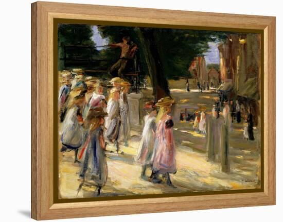 The Road to the School at Edam, 19th or Early 20th Century-Max Liebermann-Framed Premier Image Canvas
