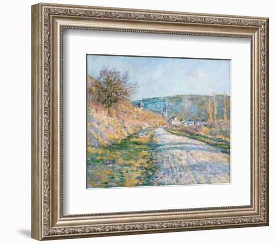 The Road to Vétheuil, 1879-Claude Monet-Framed Art Print