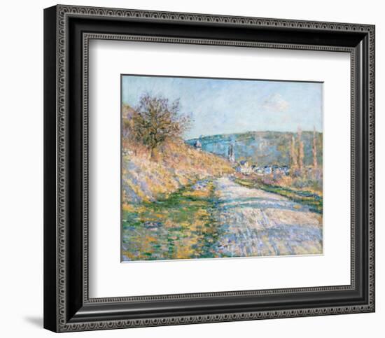 The Road to Vétheuil, 1879-Claude Monet-Framed Art Print