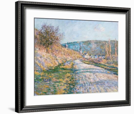 The Road to Vetheuil, 1879-Claude Monet-Framed Premium Giclee Print