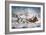 The Road-Winter, 1853-Currier & Ives-Framed Giclee Print