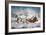 The Road-Winter, 1853-Currier & Ives-Framed Giclee Print