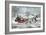 The Road - Winter (Currier and His 2nd Wife, Laura Ormsbee, 1843)-Currier & Ives-Framed Giclee Print