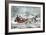 The Road - Winter (Currier and His 2nd Wife, Laura Ormsbee, 1843)-Currier & Ives-Framed Giclee Print