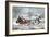 The Road - Winter (Currier and His 2nd Wife, Laura Ormsbee, 1843)-Currier & Ives-Framed Giclee Print