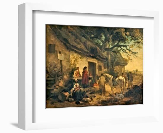 The Roadside Inn, 1790 (Oil on Canvas)-George Morland-Framed Giclee Print