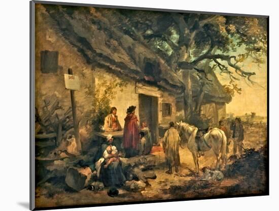 The Roadside Inn, 1790 (Oil on Canvas)-George Morland-Mounted Giclee Print