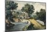 The Roadside Mill-Currier & Ives-Mounted Giclee Print