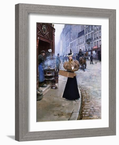 The Roasted Chestnut Seller-Jean Béraud-Framed Giclee Print