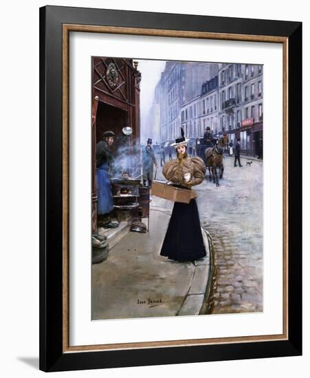 The Roasted Chestnut Seller-Jean Béraud-Framed Giclee Print