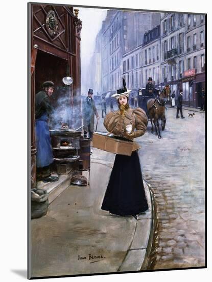 The Roasted Chestnut Seller-Jean Béraud-Mounted Giclee Print