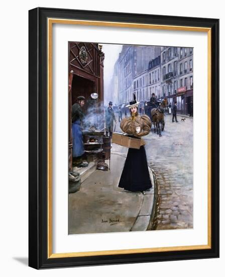 The Roasted Chestnut Seller-Jean Béraud-Framed Giclee Print