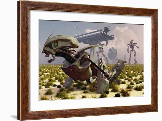 The Robot Rebellion of Year 2150-null-Framed Art Print