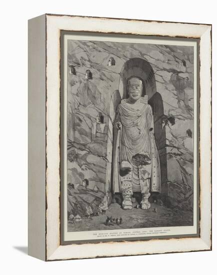 The Rock-Cut Statues of Bamian, Central Asia, the Largest Statue-William 'Crimea' Simpson-Framed Premier Image Canvas