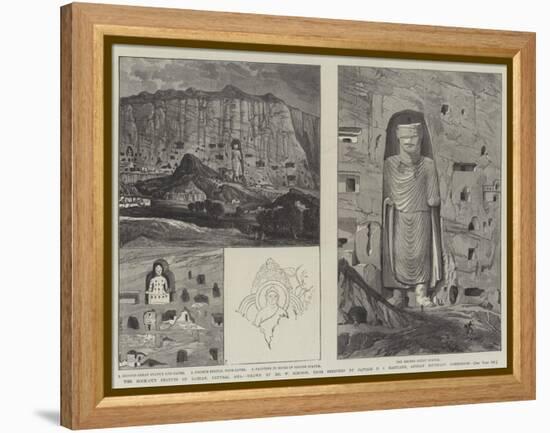 The Rock-Cut Statues of Bamian, Central Asia-William 'Crimea' Simpson-Framed Premier Image Canvas