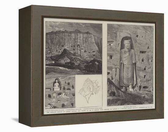 The Rock-Cut Statues of Bamian, Central Asia-William 'Crimea' Simpson-Framed Premier Image Canvas