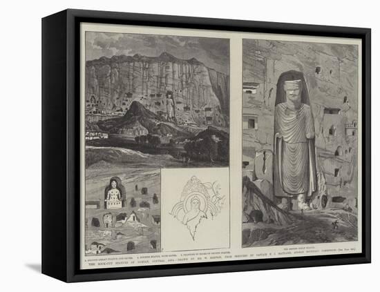 The Rock-Cut Statues of Bamian, Central Asia-William 'Crimea' Simpson-Framed Premier Image Canvas