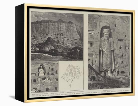 The Rock-Cut Statues of Bamian, Central Asia-William 'Crimea' Simpson-Framed Premier Image Canvas