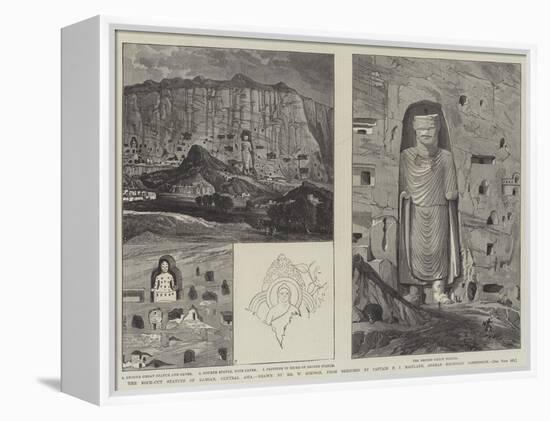 The Rock-Cut Statues of Bamian, Central Asia-William 'Crimea' Simpson-Framed Premier Image Canvas