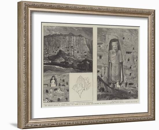 The Rock-Cut Statues of Bamian, Central Asia-William 'Crimea' Simpson-Framed Giclee Print