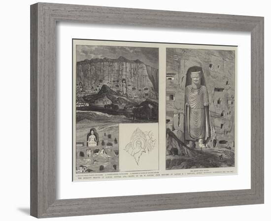 The Rock-Cut Statues of Bamian, Central Asia-William 'Crimea' Simpson-Framed Giclee Print