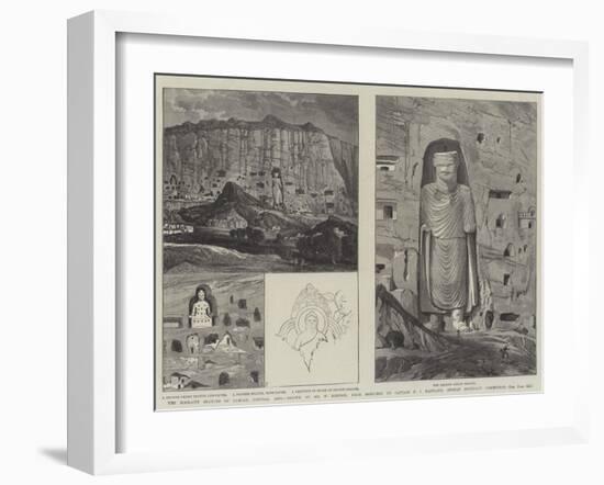 The Rock-Cut Statues of Bamian, Central Asia-William 'Crimea' Simpson-Framed Giclee Print