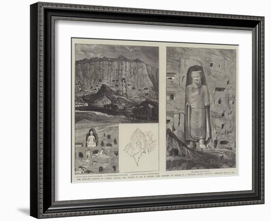 The Rock-Cut Statues of Bamian, Central Asia-William 'Crimea' Simpson-Framed Giclee Print