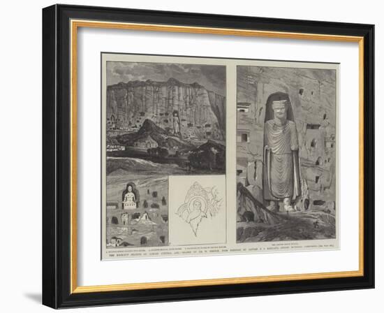 The Rock-Cut Statues of Bamian, Central Asia-William 'Crimea' Simpson-Framed Giclee Print