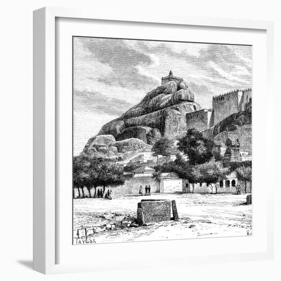 The Rock Fort Temple of Tiruchirapalli, India, 1895-Taylor-Framed Giclee Print