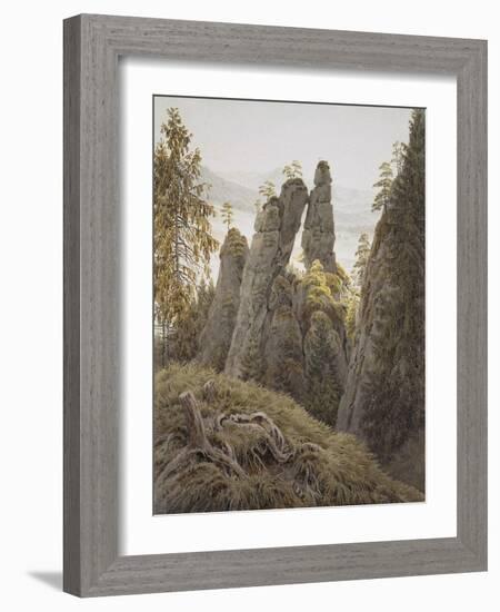 The Rock Gates in Neurathen, Between 1826 and 1828-Caspar David Friedrich-Framed Giclee Print