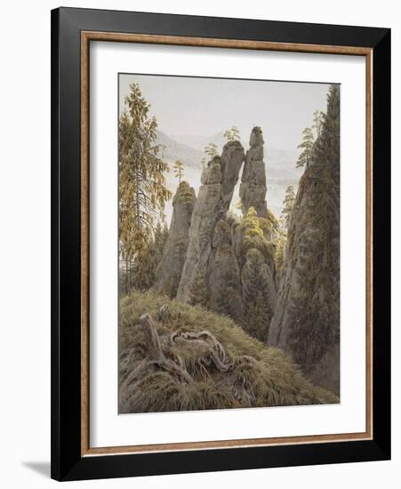 The Rock Gates in Neurathen, Between 1826 and 1828-Caspar David Friedrich-Framed Giclee Print