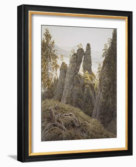 The Rock Gates in Neurathen, Between 1826 and 1828-Caspar David Friedrich-Framed Giclee Print