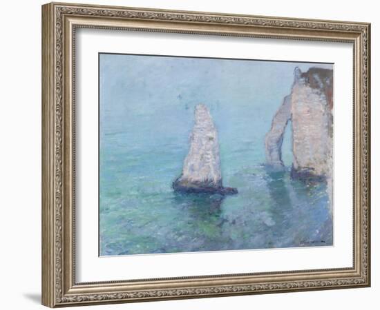 The Rock Needle and the Porte D'Aval, C.1885-Claude Monet-Framed Giclee Print