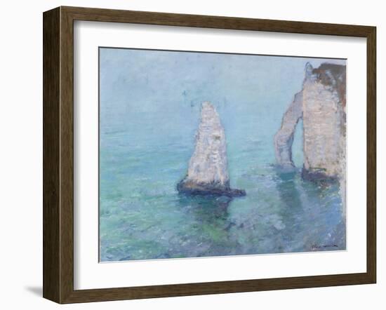 The Rock Needle and the Porte D'Aval, C.1885-Claude Monet-Framed Giclee Print