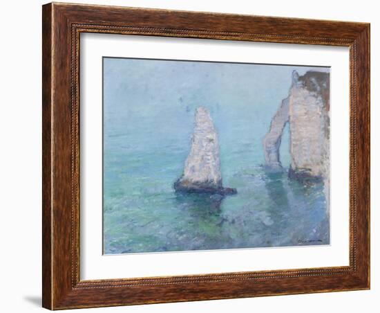 The Rock Needle and the Porte D'Aval, C.1885-Claude Monet-Framed Giclee Print