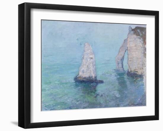 The Rock Needle and the Porte D'Aval, C.1885-Claude Monet-Framed Giclee Print